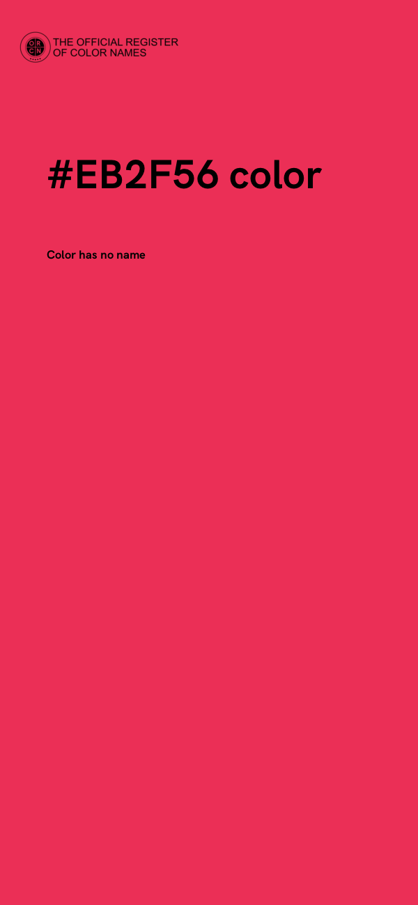 #EB2F56 color image