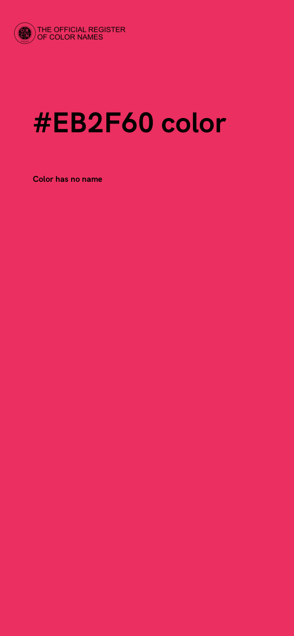 #EB2F60 color image