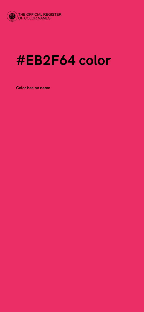 #EB2F64 color image