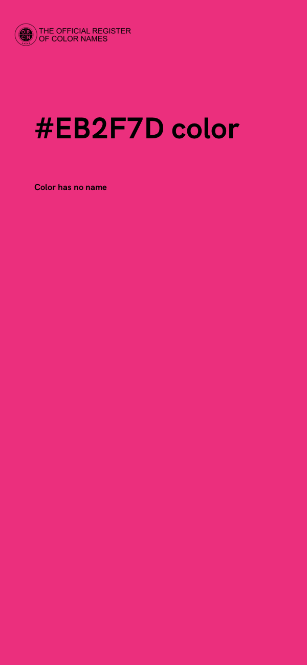 #EB2F7D color image