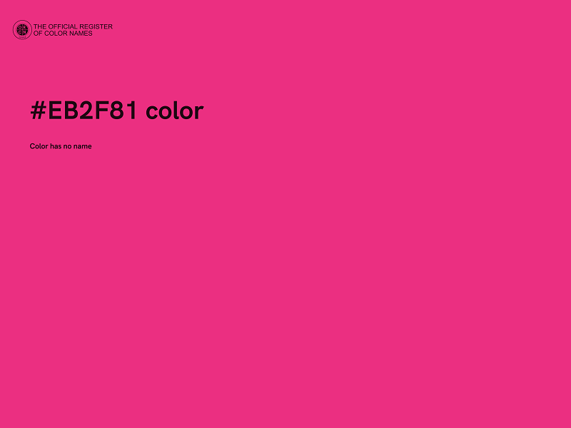 #EB2F81 color image