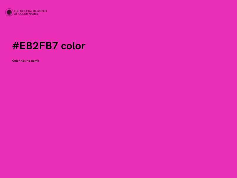 #EB2FB7 color image