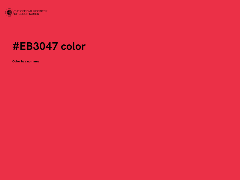 #EB3047 color image