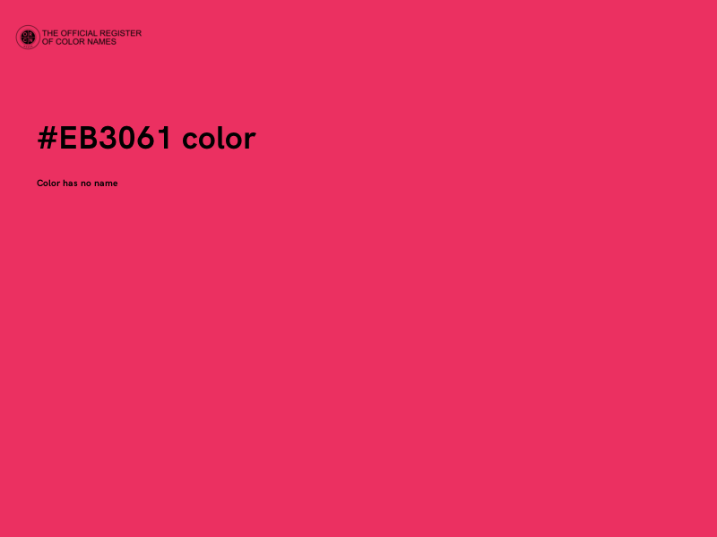 #EB3061 color image
