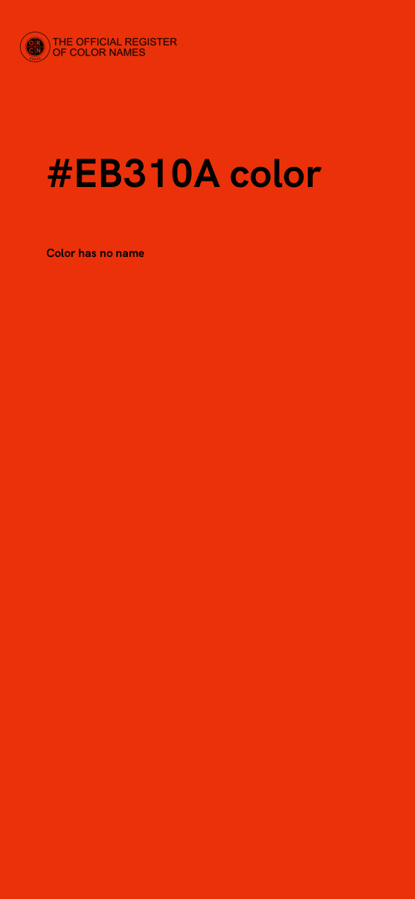 #EB310A color image