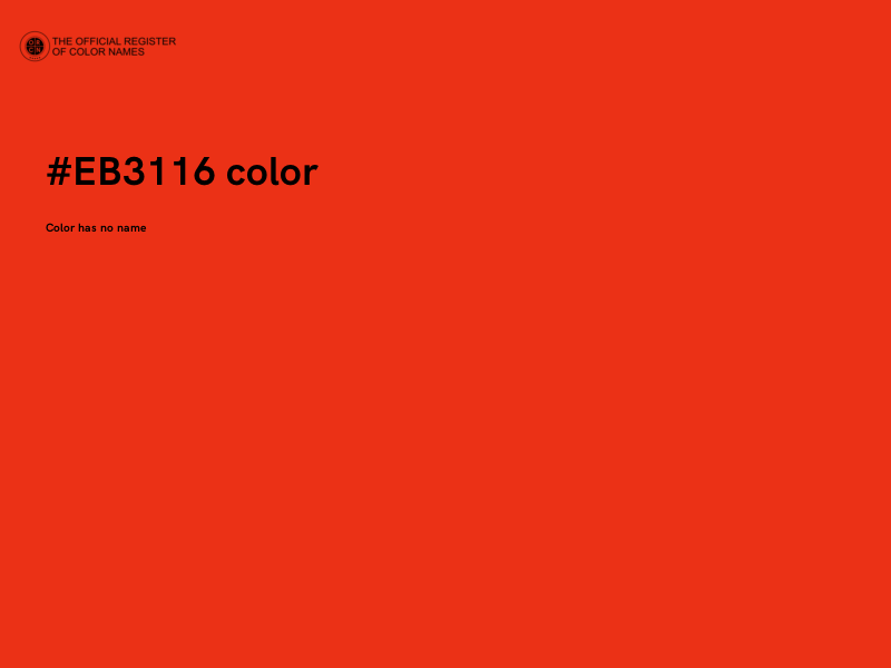 #EB3116 color image