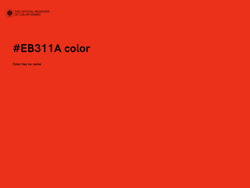 #EB311A color image