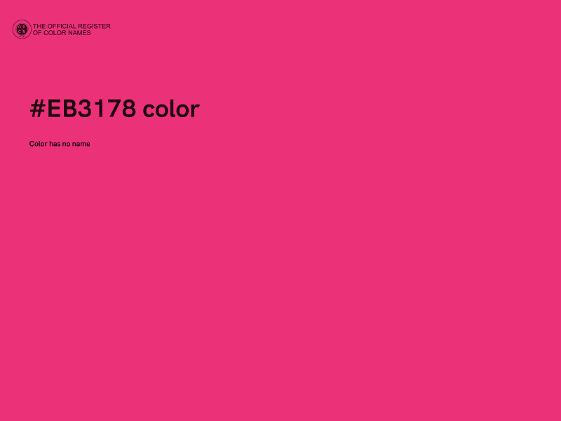 #EB3178 color image