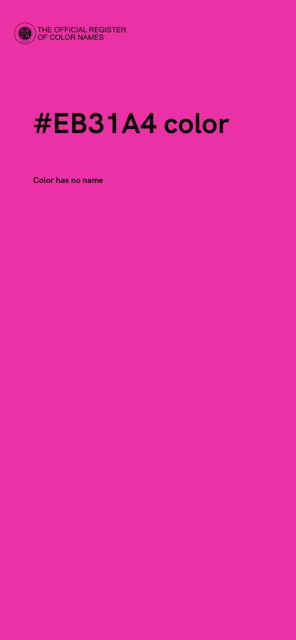 #EB31A4 color image