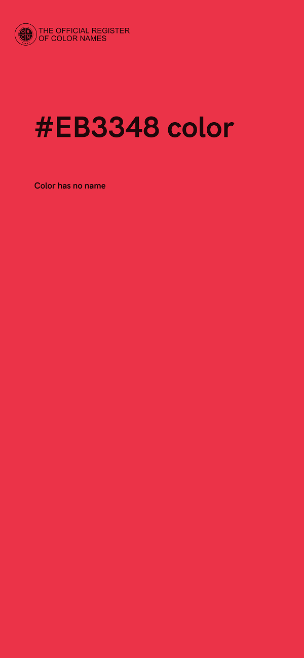#EB3348 color image
