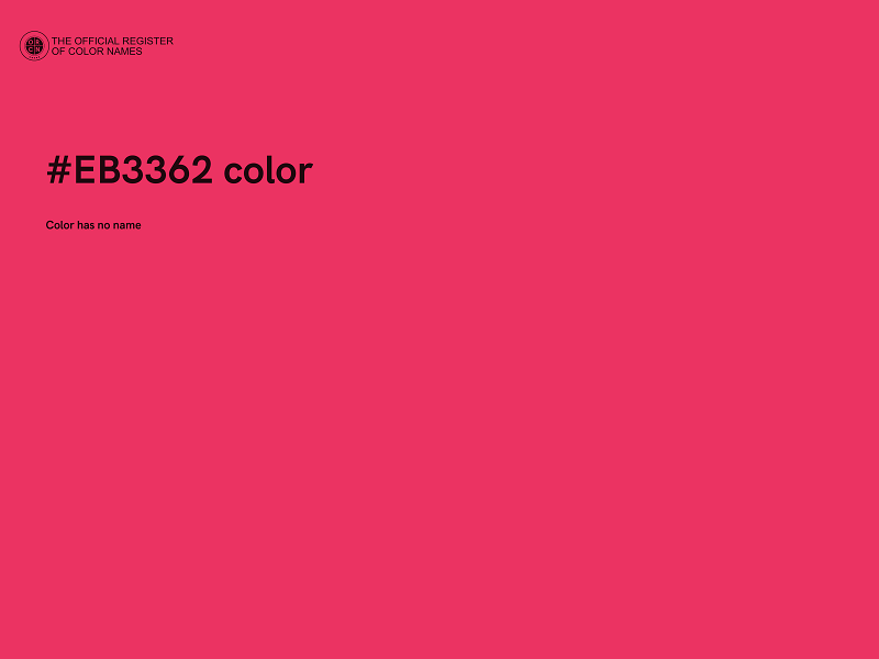 #EB3362 color image