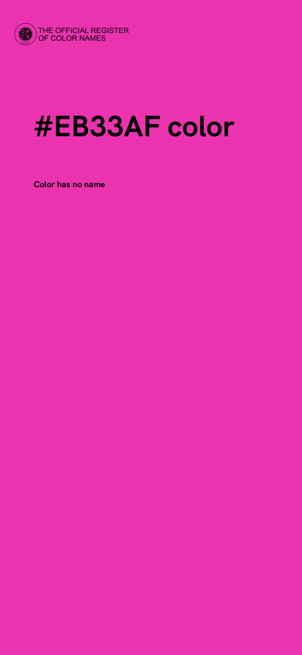 #EB33AF color image