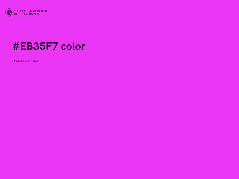 #EB35F7 color image