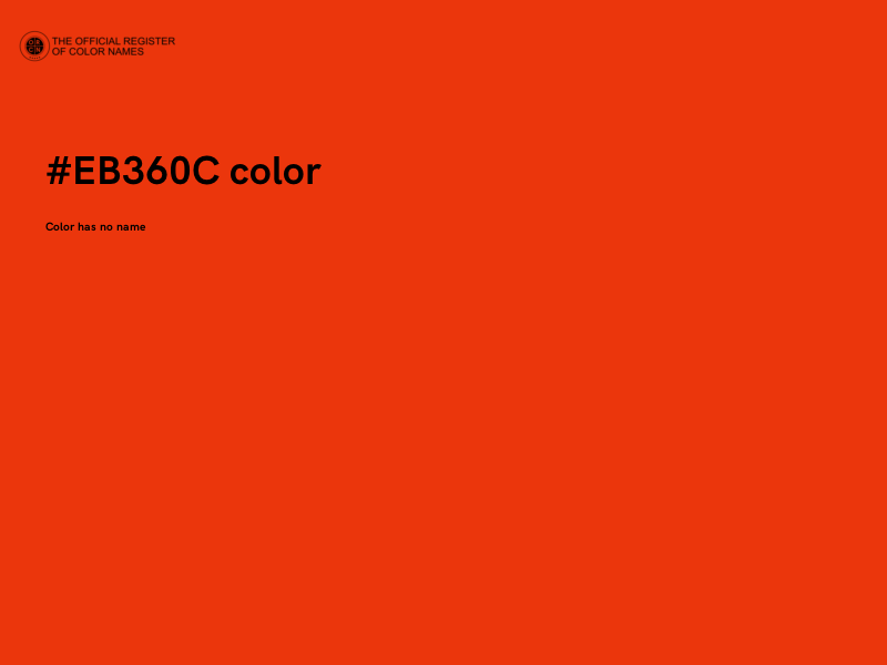 #EB360C color image