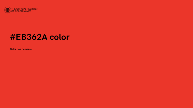 #EB362A color image