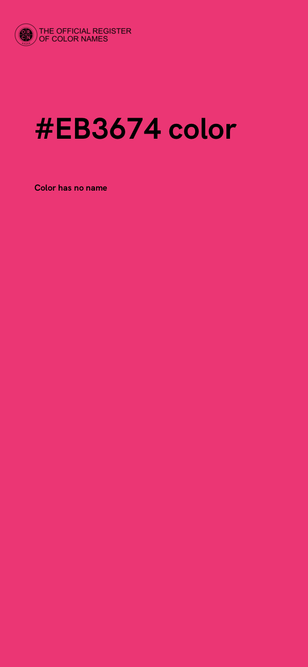 #EB3674 color image