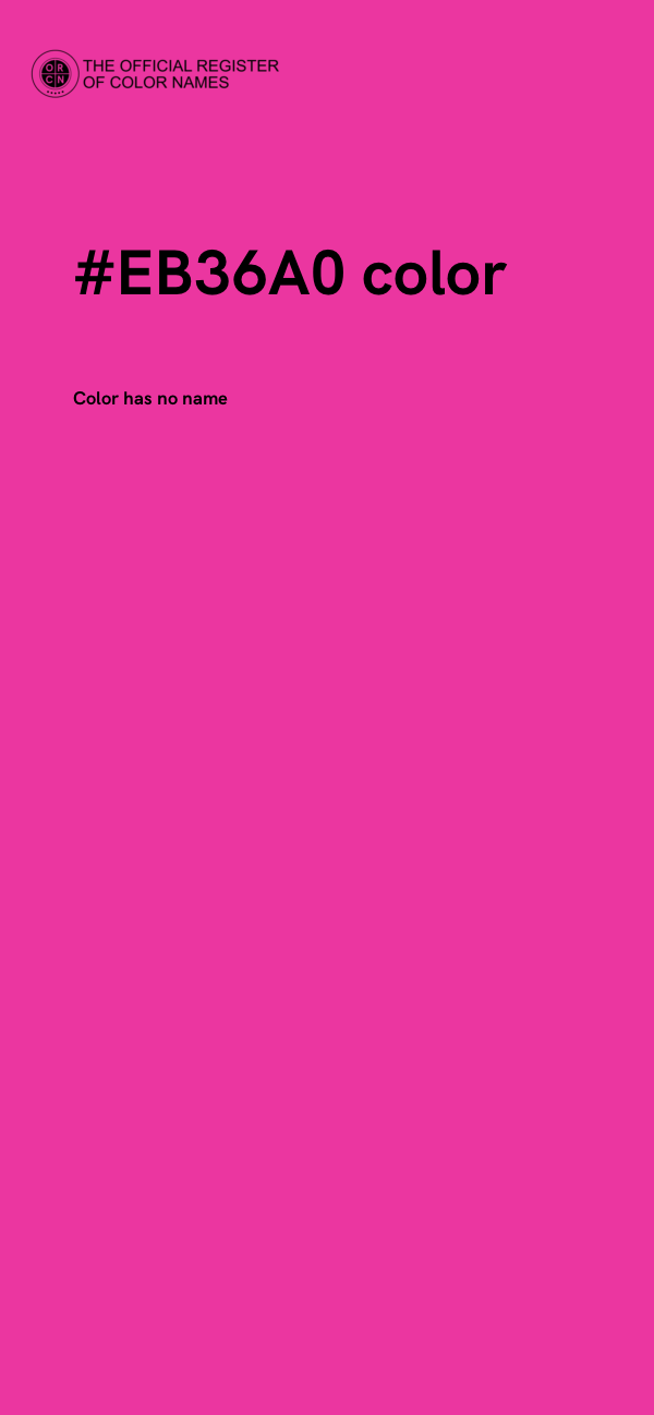 #EB36A0 color image
