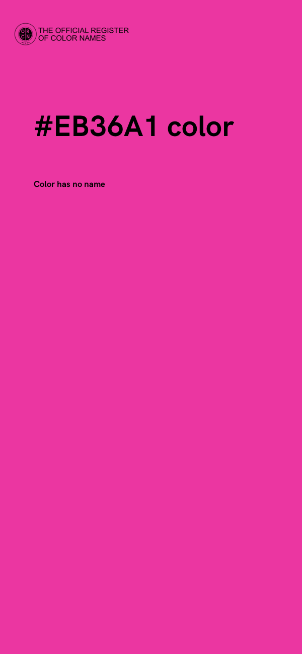 #EB36A1 color image