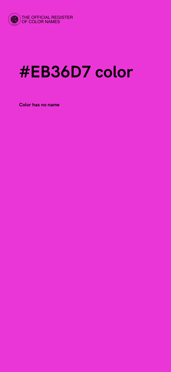 #EB36D7 color image