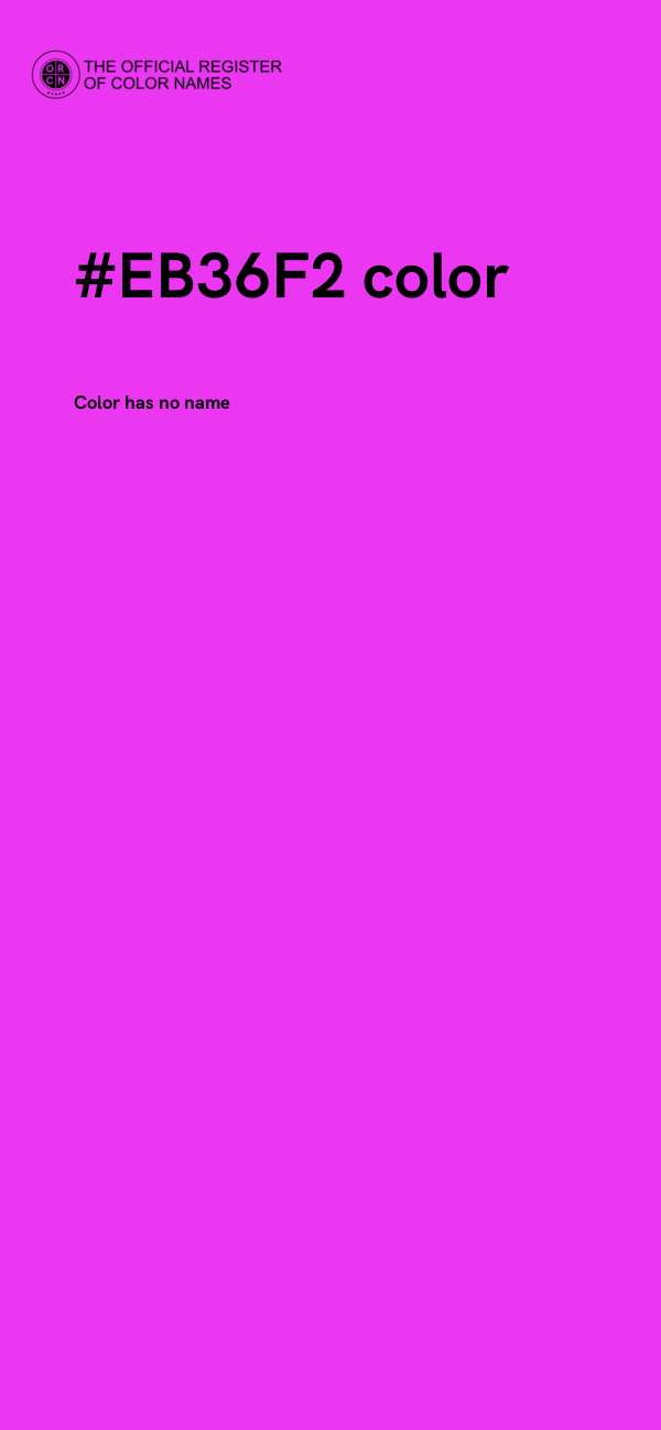 #EB36F2 color image