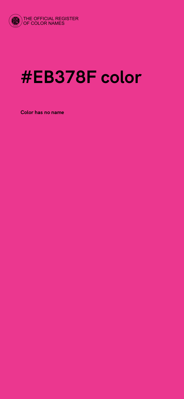 #EB378F color image