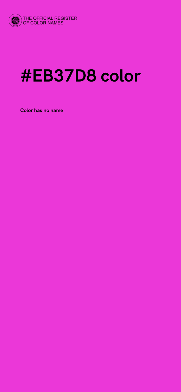 #EB37D8 color image