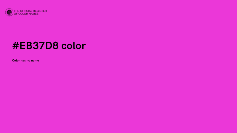 #EB37D8 color image