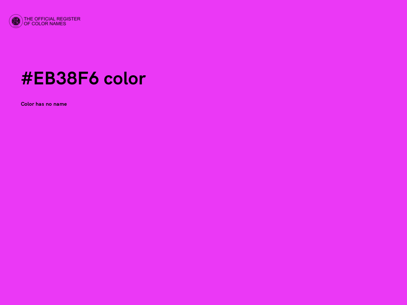 #EB38F6 color image