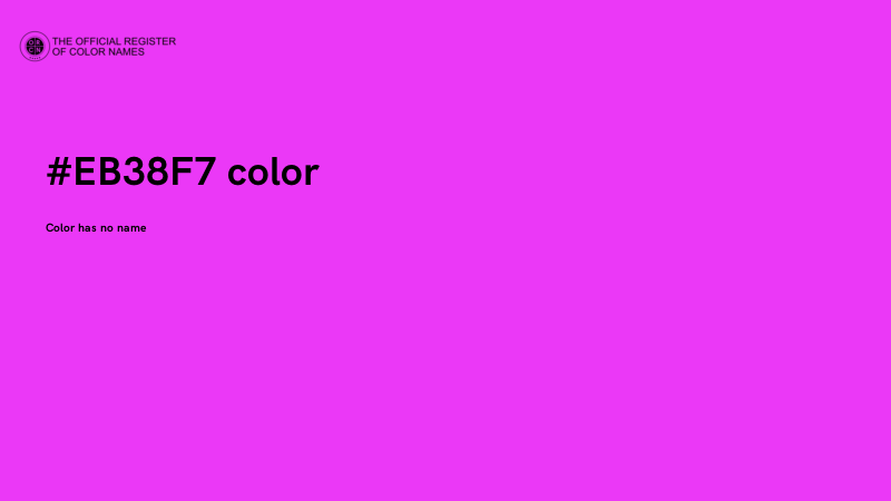 #EB38F7 color image