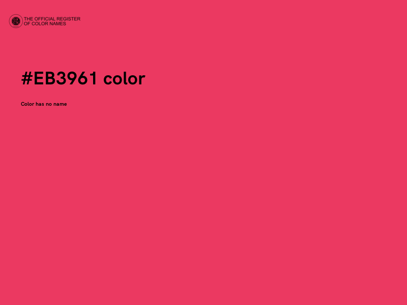 #EB3961 color image