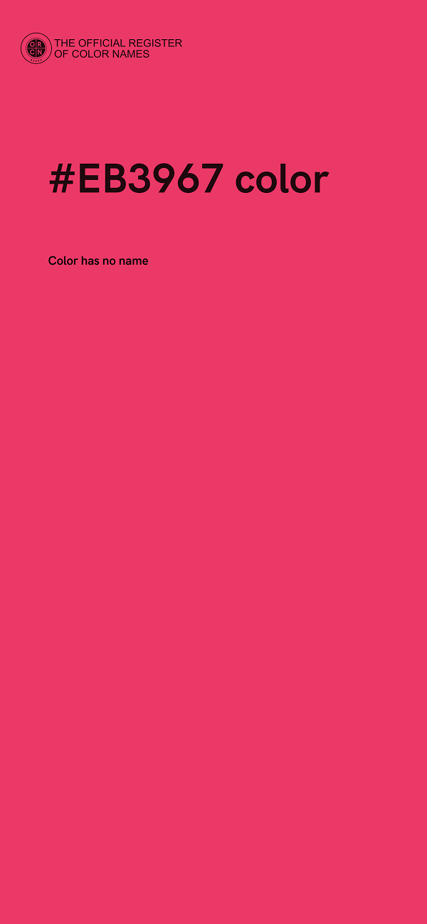 #EB3967 color image