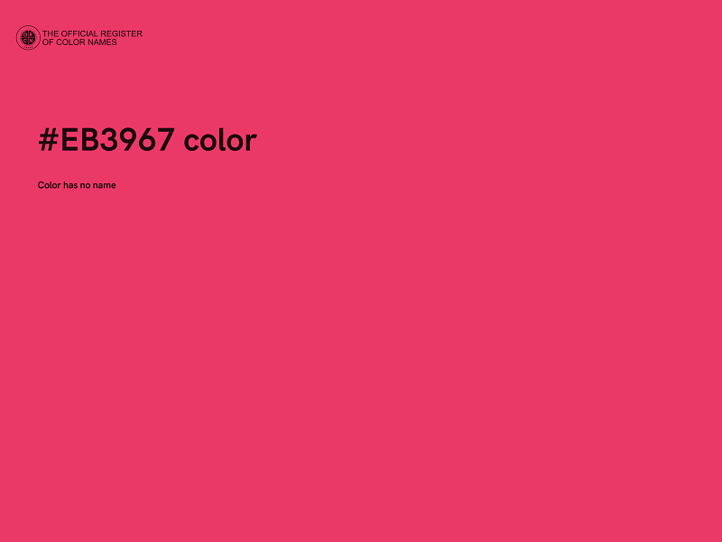 #EB3967 color image
