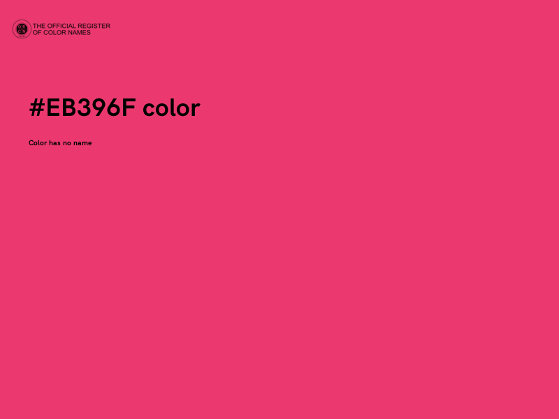 #EB396F color image