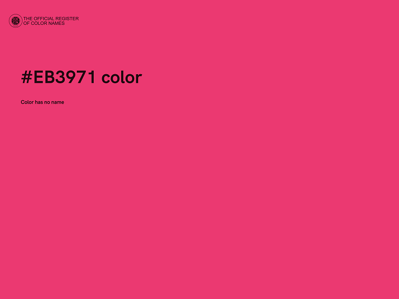 #EB3971 color image