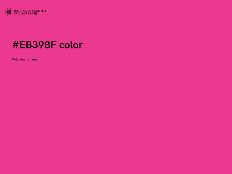 #EB398F color image