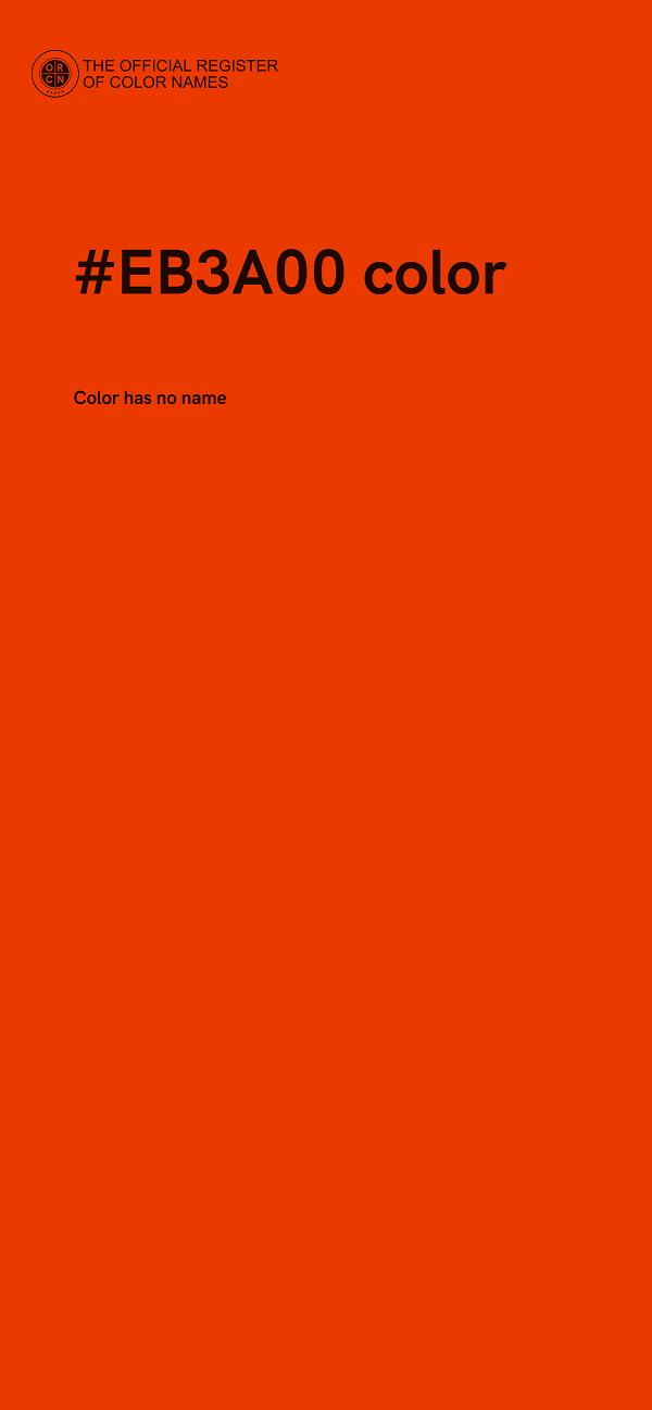 #EB3A00 color image
