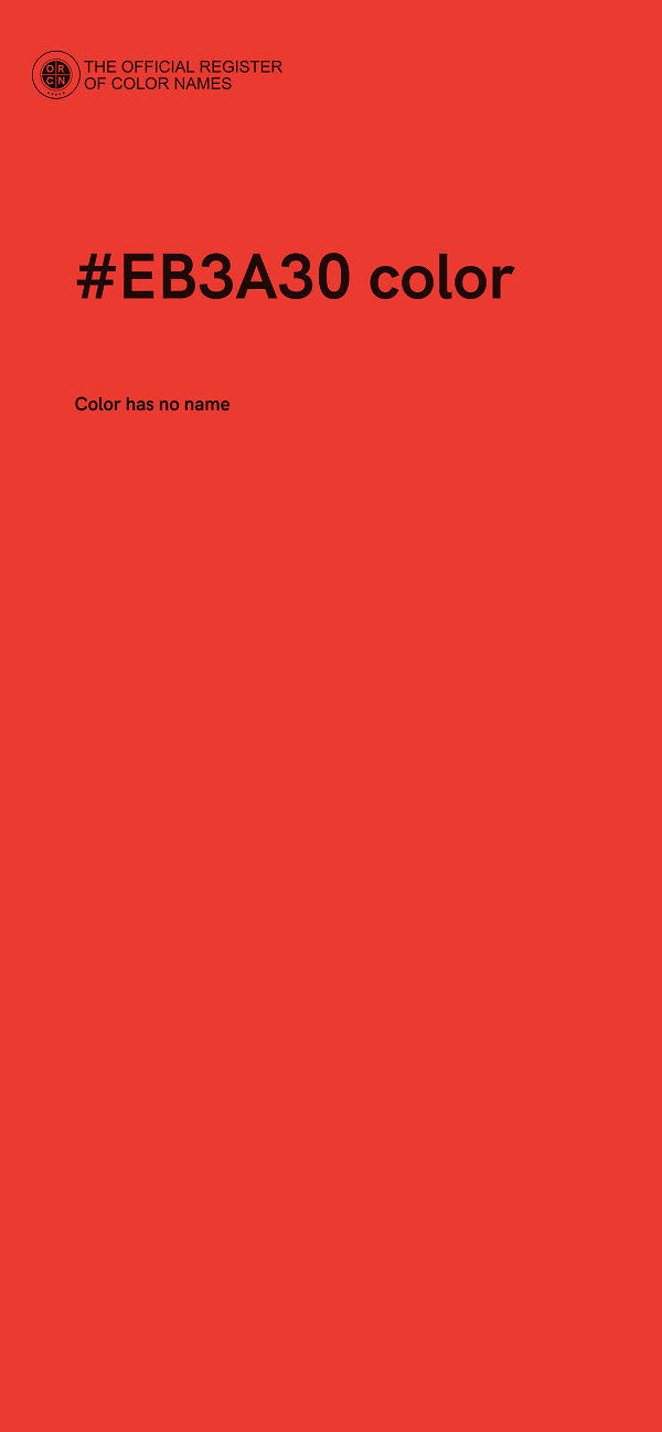 #EB3A30 color image