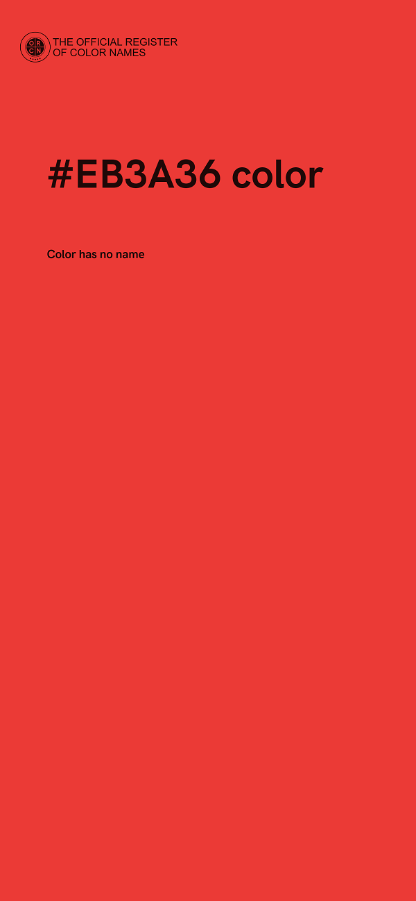 #EB3A36 color image