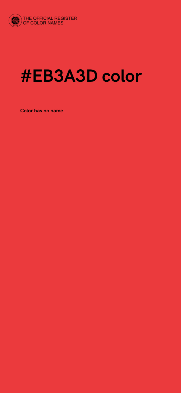#EB3A3D color image