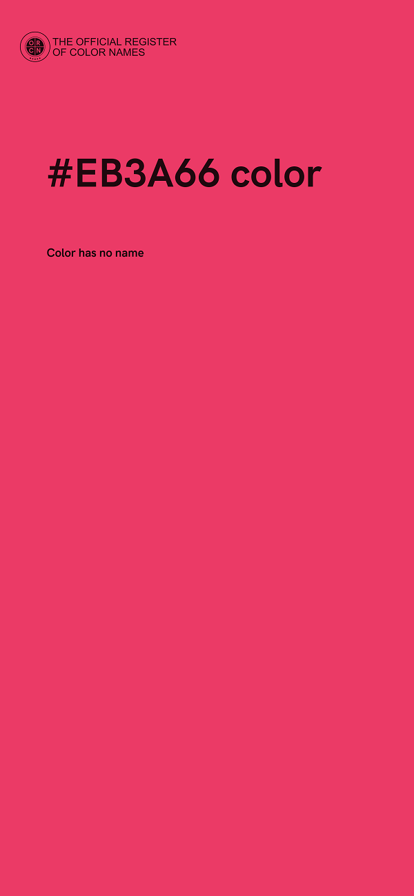 #EB3A66 color image