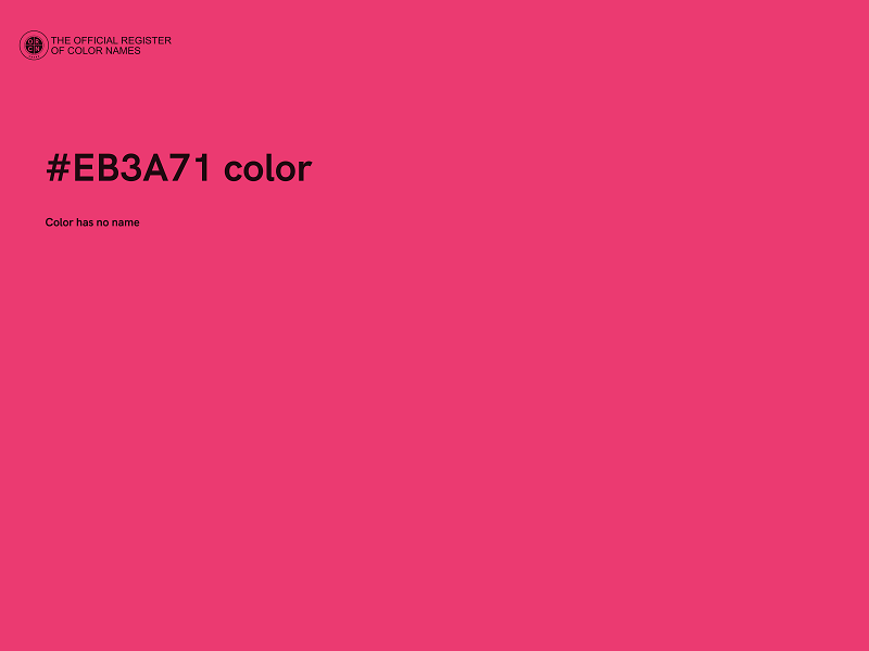 #EB3A71 color image