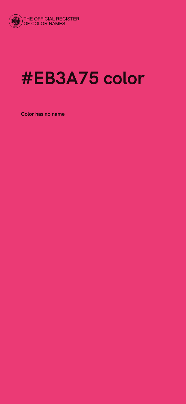 #EB3A75 color image