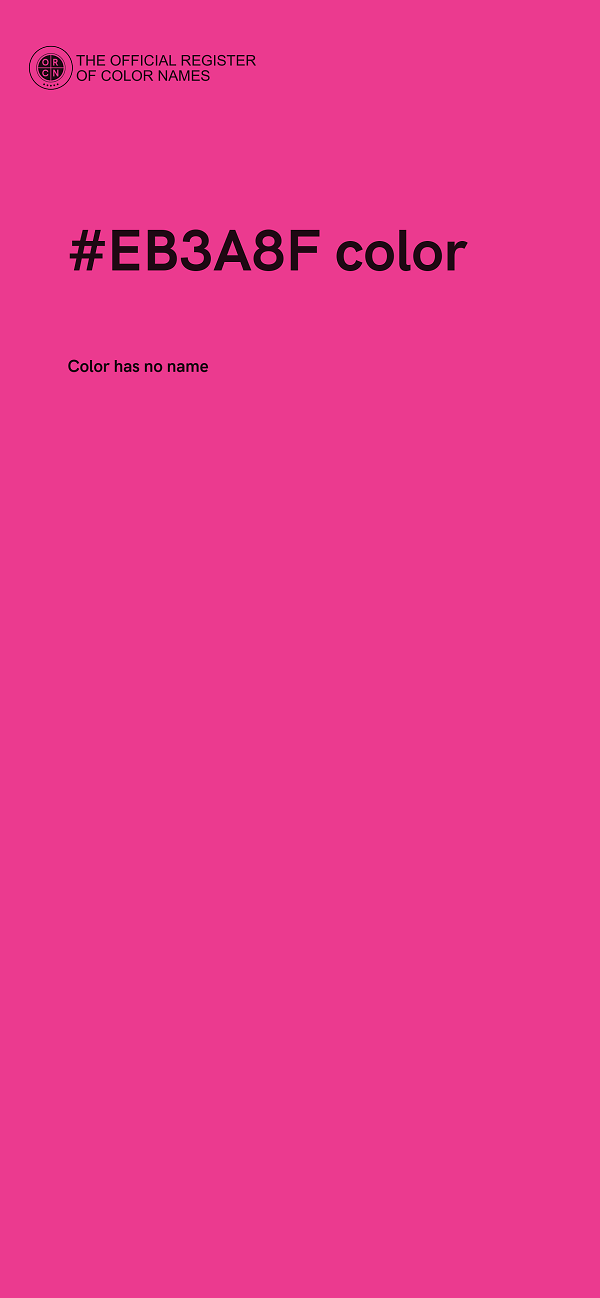 #EB3A8F color image