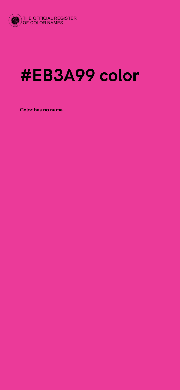 #EB3A99 color image