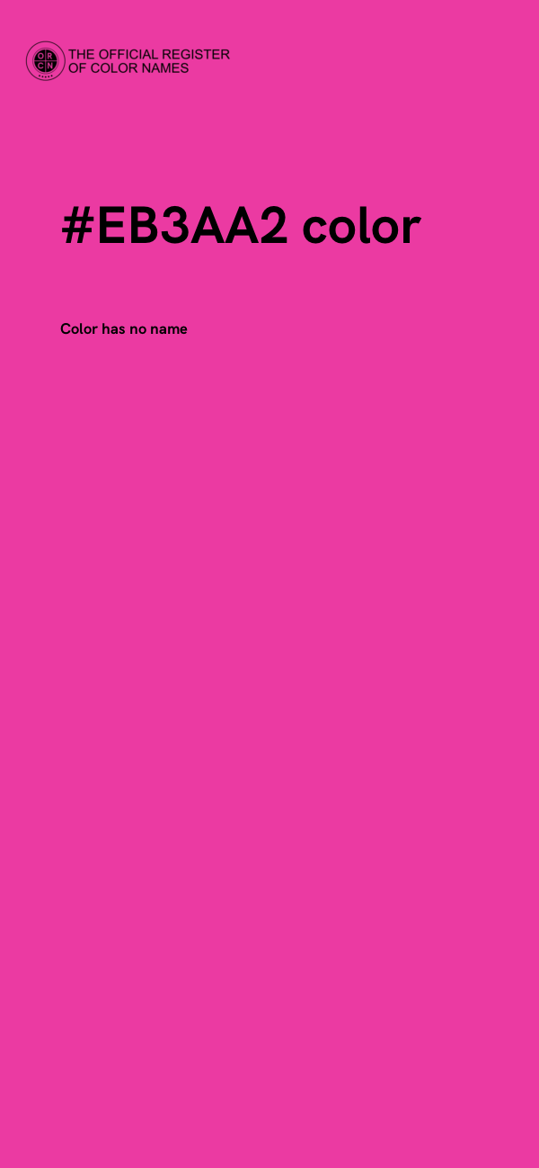 #EB3AA2 color image