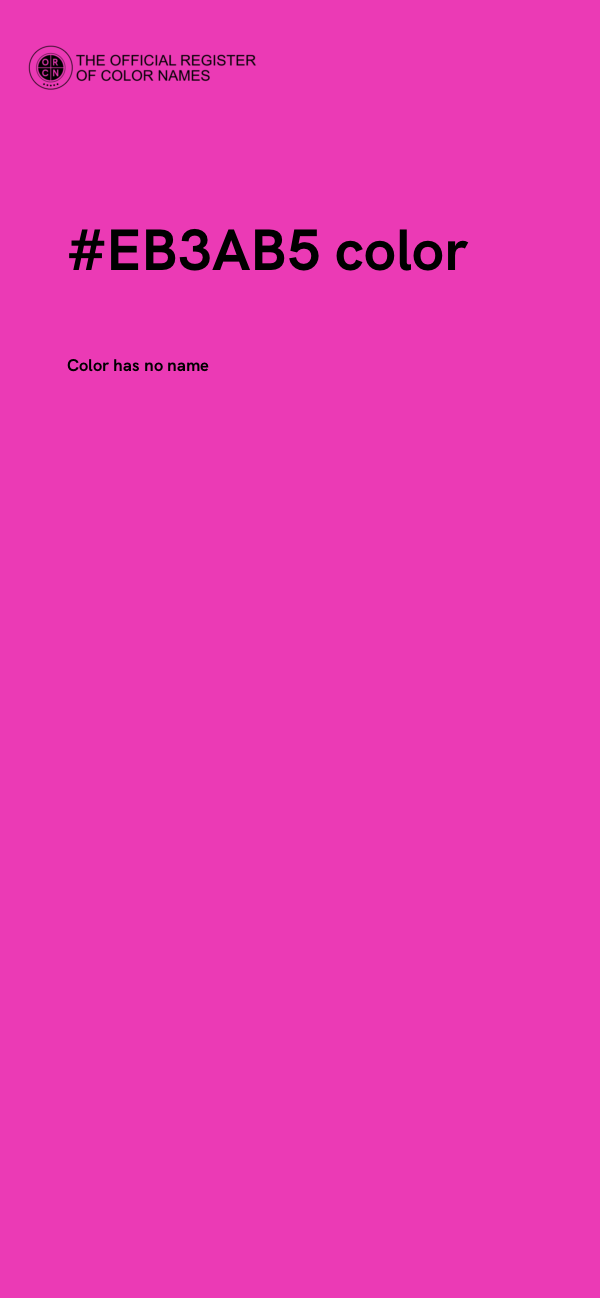 #EB3AB5 color image