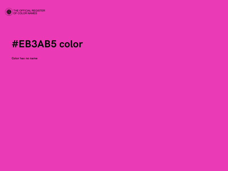 #EB3AB5 color image