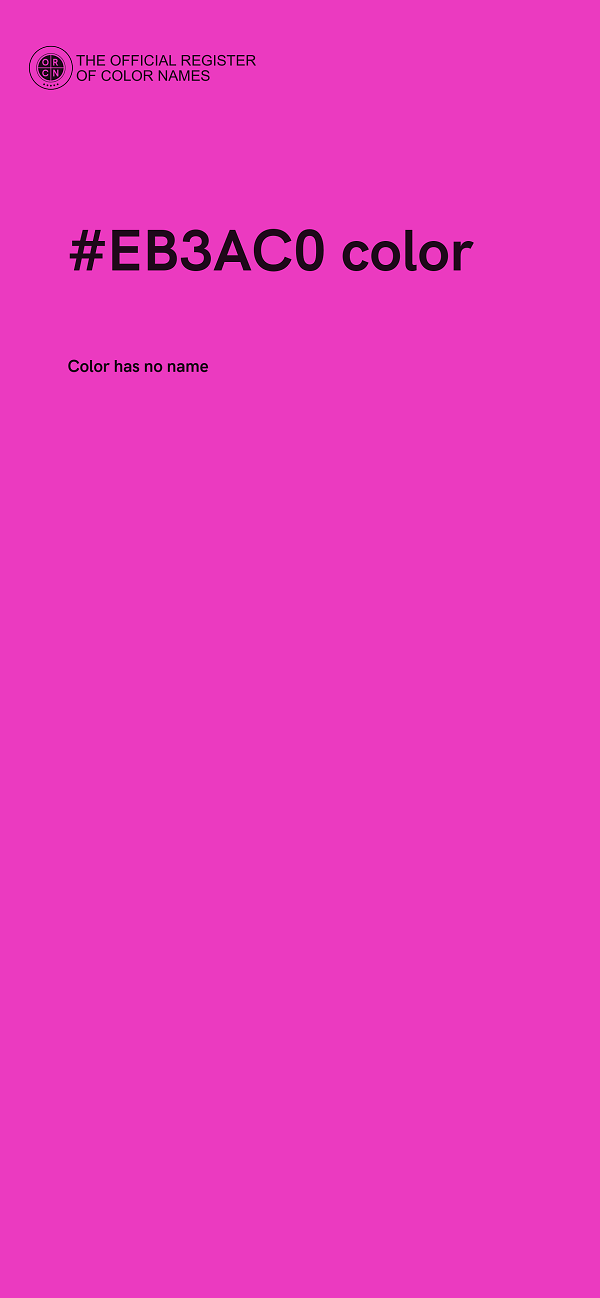 #EB3AC0 color image