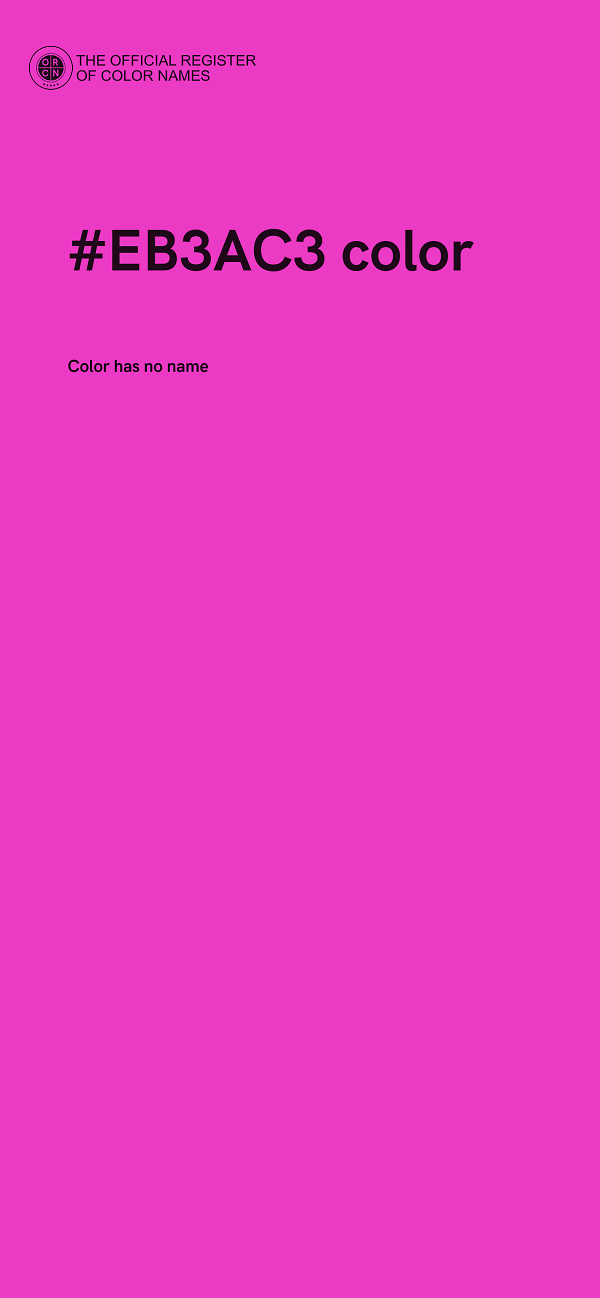 #EB3AC3 color image