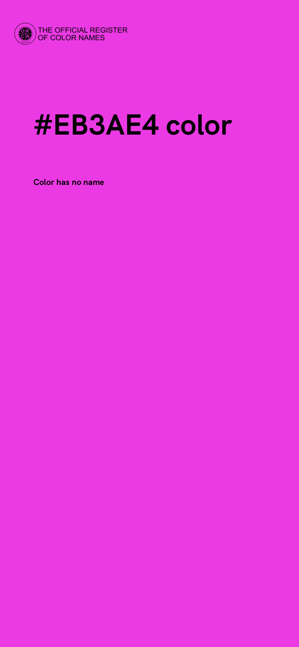 #EB3AE4 color image